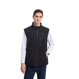 Heated Vest For Men With Stand Collar Full Zip And Rechargeable USB Power - Image 7