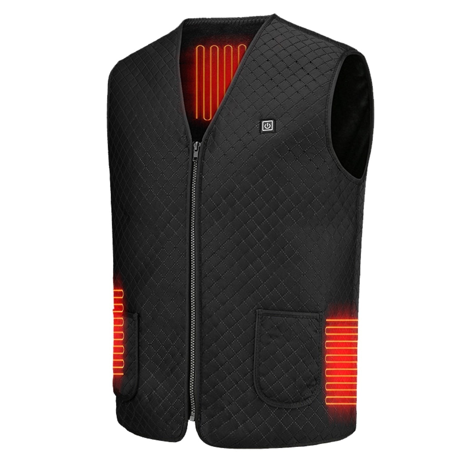 Heated Vest Women's Electric Diamond Quilted Slim Fit With USB Rechargeable Design Connects To Any Power Bank - Image 2