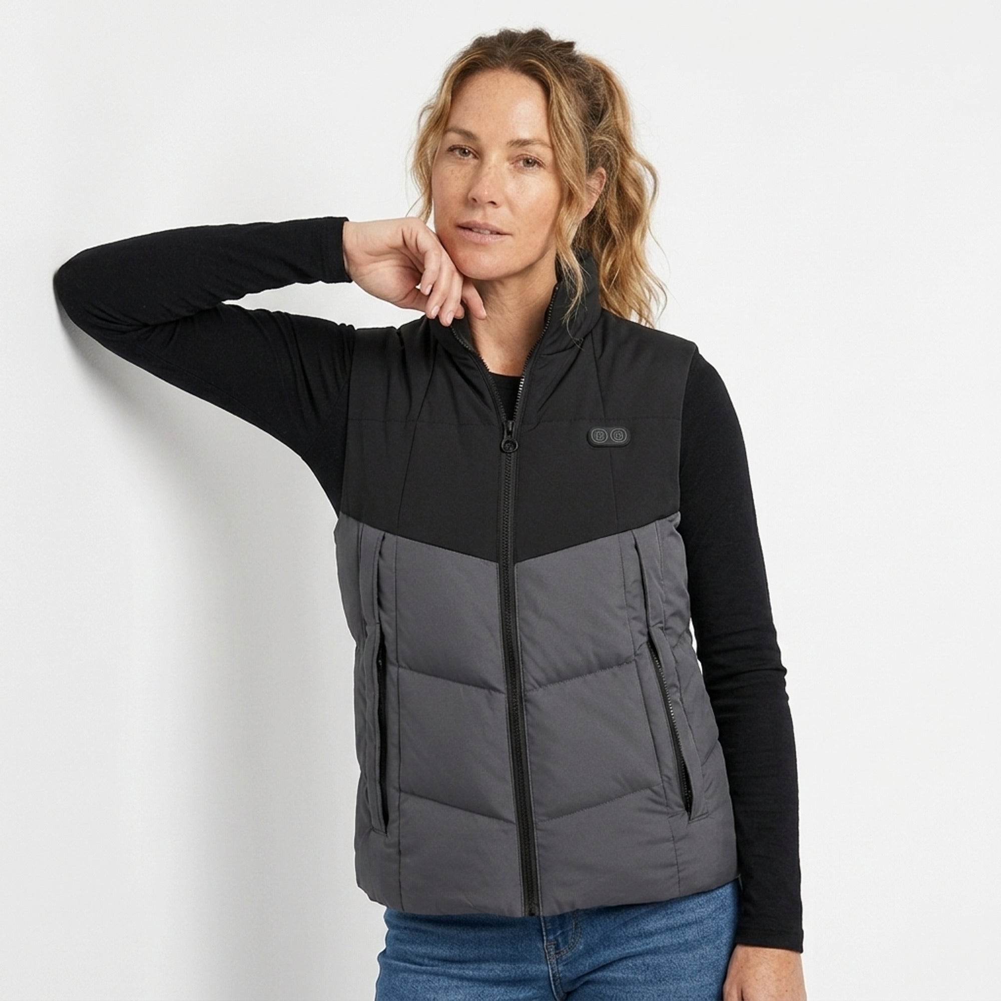Heated Vest Women's Electric USB Rechargeable Battery Powered Puffer Stand Collar With Heat Reflective Lining - Image 6