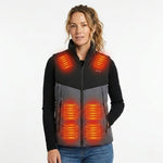 Heated Vest Women's Electric USB Rechargeable Battery Powered Puffer Stand Collar With Heat Reflective Lining - Image 5