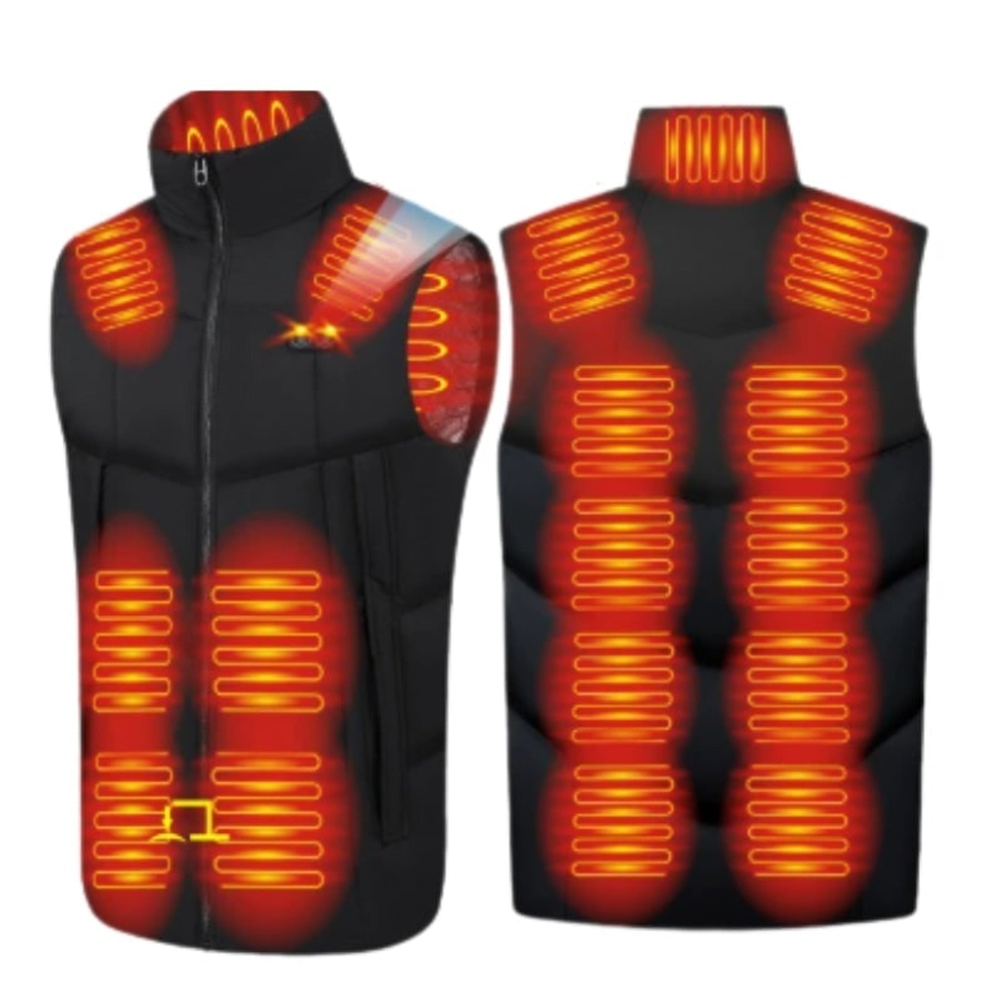 Heated Vest Women's Electric USB Rechargeable Battery Powered Puffer Stand Collar With Heat Reflective Lining - Image 3
