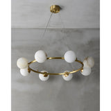 Helix Alabaster Halo Globe Chandeliers - Image 11