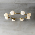 Helix Alabaster Halo Globe Chandeliers - Image 13