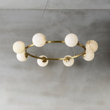Helix Alabaster Halo Globe Chandeliers - Image 13