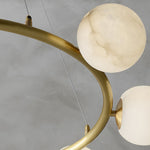 Helix Alabaster Halo Globe Chandeliers - Image 15