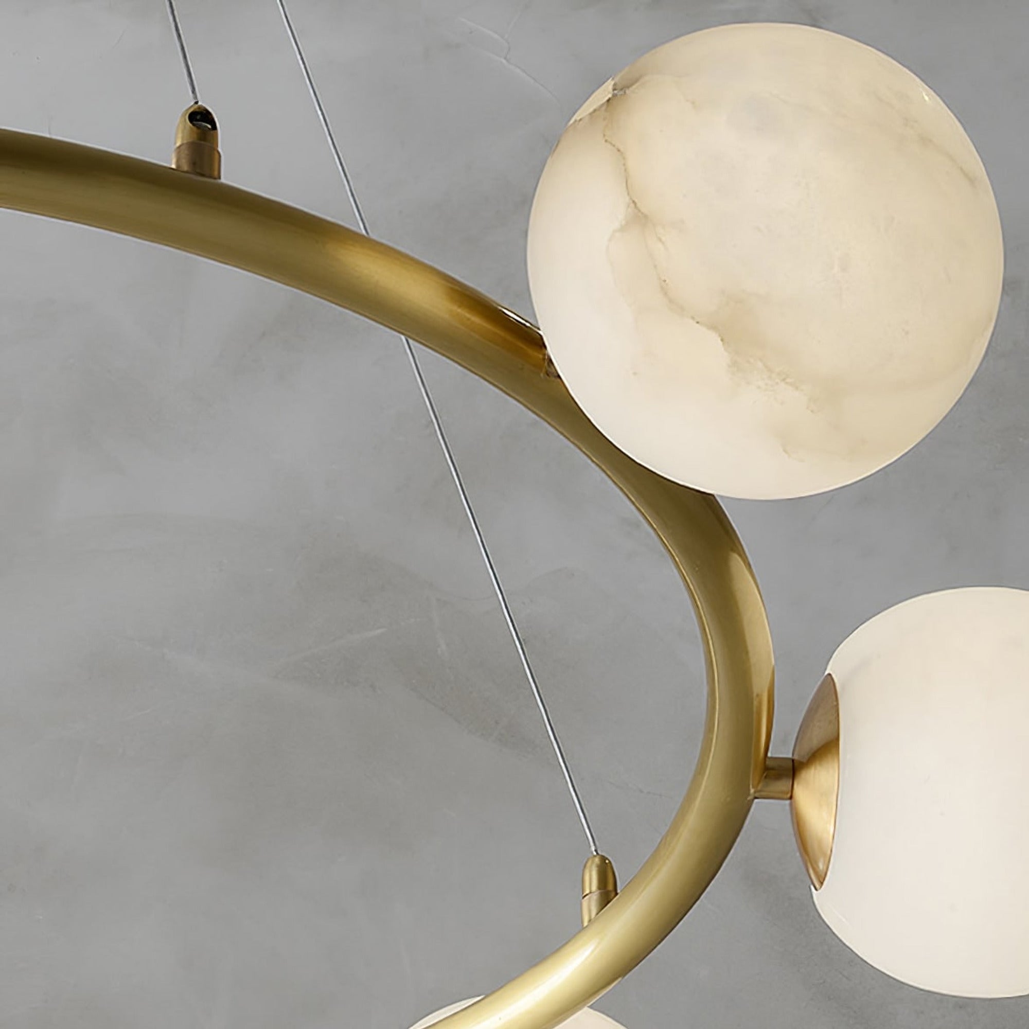 Helix Alabaster Halo Globe Chandeliers - Image 15