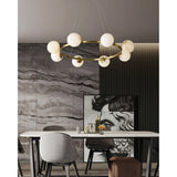 Helix Alabaster Halo Globe Chandeliers - Image 16
