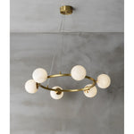 Helix Alabaster Halo Globe Chandeliers - Image 2