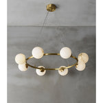Helix Alabaster Halo Globe Chandeliers - Image 3