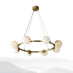 Helix Alabaster Halo Globe Chandeliers - Image 5