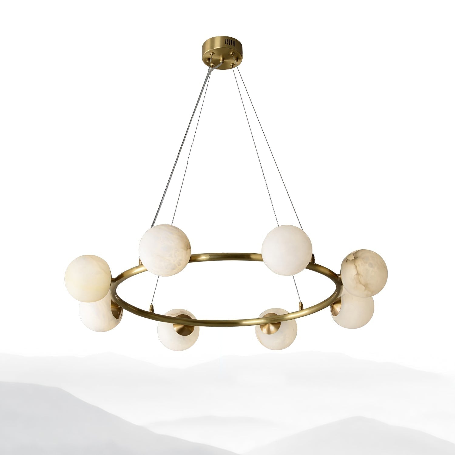 Helix Alabaster Halo Globe Chandeliers - Image 5