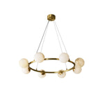Helix Alabaster Halo Globe Chandeliers - Image 6