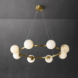 Helix Alabaster Halo Globe Chandeliers - Image 9