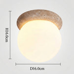 Modern Travertine Stone Round Outdoor Wall Light LED 1-Light Lasson Living