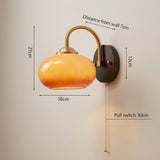 Modern Mid-Century Glass Globe Wall Sconce Lamp 1-Light Lasson Living