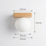 Nordic Glass Globe Wall Sconce LED 1-Light Lasson Living