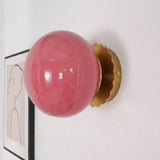 Vintage Brass Globe Glass Wall Sconce 1-Light Lasson Living