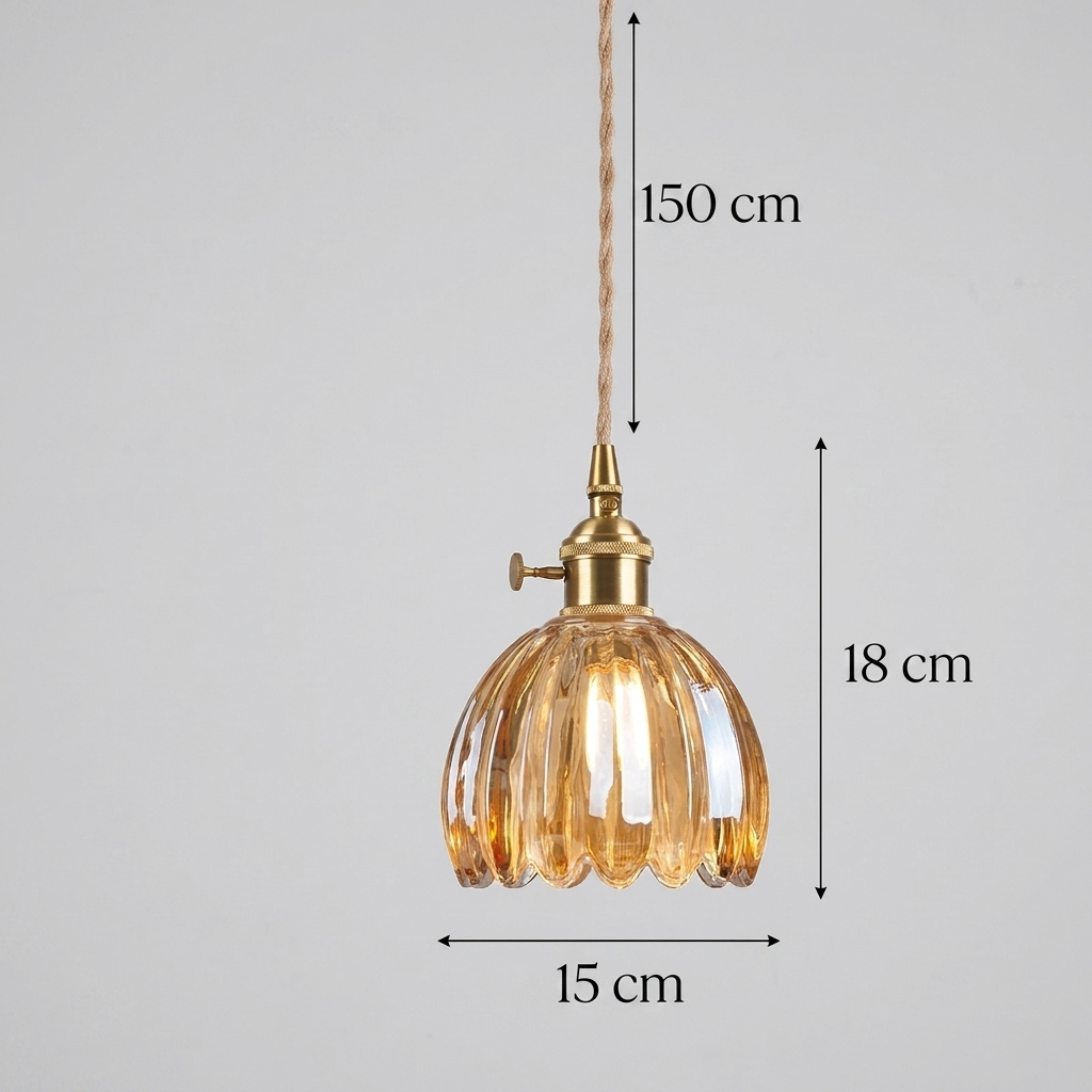 Japanese Glass Flower Pendant 1-Light Lasson Living