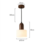 Bauhaus Glass Cylinder Pendant Light LED 1-Light Lasson Living