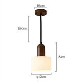 Bauhaus Glass Cylinder Pendant Light LED 1-Light Lasson Living