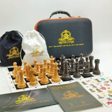 High-End Portable Resin Chess Set With Leather Board And Handbag - Image 7