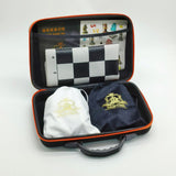 High-End Portable Resin Chess Set With Leather Board And Handbag - Image 8