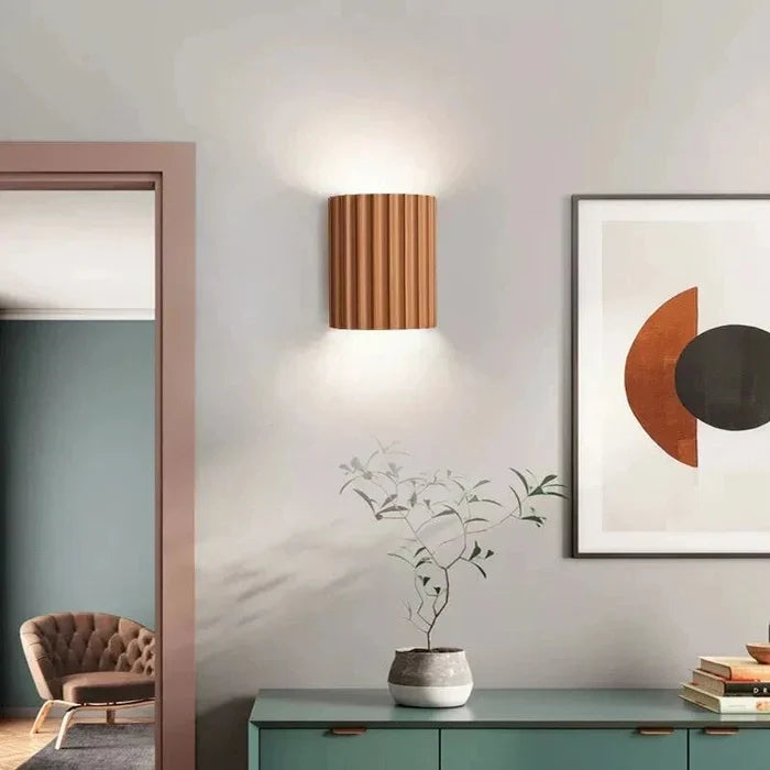 Nordic Resin Striped Wall Sconce LED 1-light Lasson Living