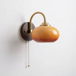 Modern Mid-Century Glass Globe Wall Sconce Lamp 1-Light Lasson Living
