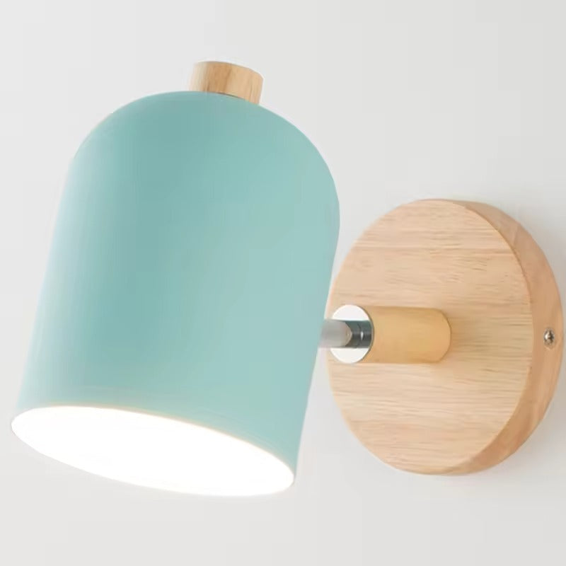 Scandinavian Wood Cylinder LED Wall Sconce 1-light Lasson Living