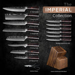Imperial 14-Piece Japanese Knife Block Set With Acacia Hardwood Block - Image 6