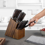 Imperial 14-Piece Japanese Knife Block Set With Acacia Hardwood Block - Image 3