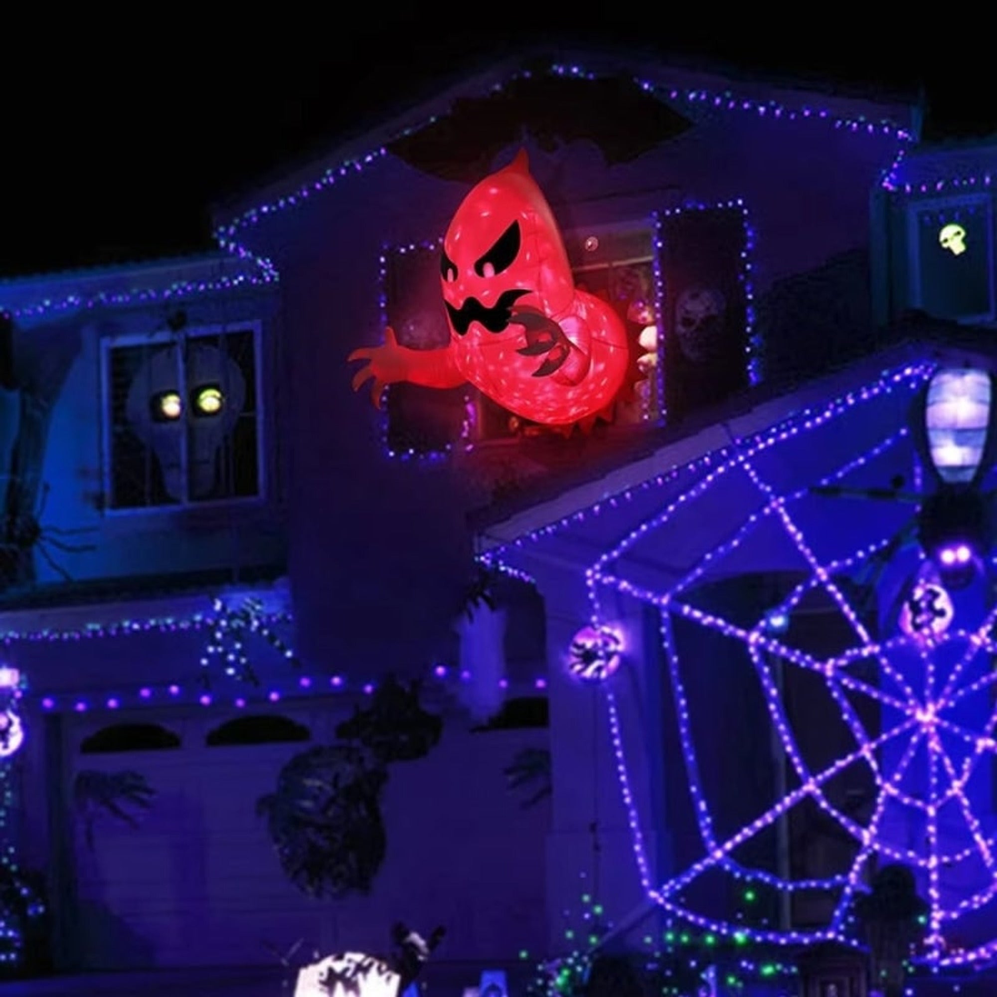 Inflatable Halloween Ghost Spooky Light Up Outdoor Yard Decoration Decor - Image 4