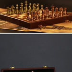 International Foldable Chess Set Portable Board Game With Alloy Pieces - Image 7