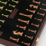 International Foldable Chess Set Portable Board Game With Alloy Pieces - Image 5