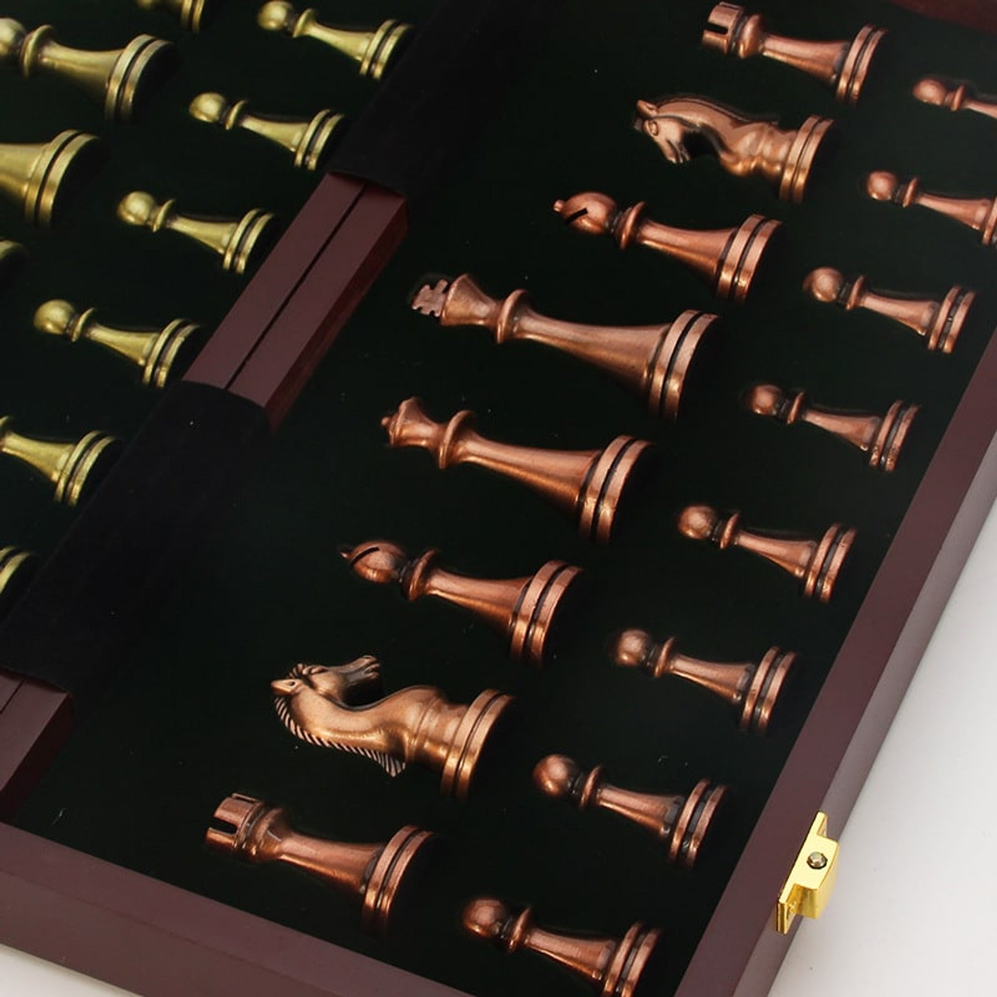 International Foldable Chess Set Portable Board Game With Alloy Pieces - Image 5