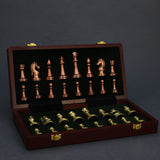 International Foldable Chess Set Portable Board Game With Alloy Pieces - Image 2