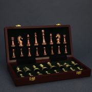 International Foldable Chess Set Portable Board Game With Alloy Pieces - Image 2