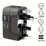 International Travel Adapter With Dual USB Charging Ports - Image 2