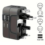 International Travel Adapter With Dual USB Charging Ports - Image 2