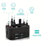 International Travel Adapter With Dual USB Charging Ports - Image 3