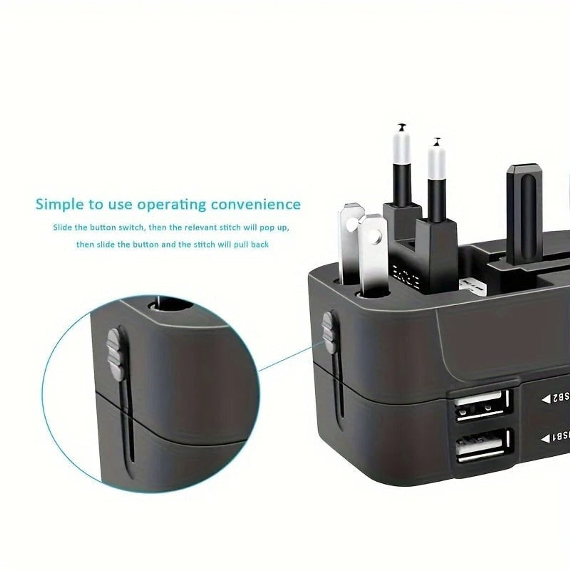 International Travel Adapter With Dual USB Charging Ports - Image 8