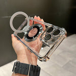 iPhone Case With Magnetic Bracket Anti-Drop Protection For Wireless Charging - Image 2