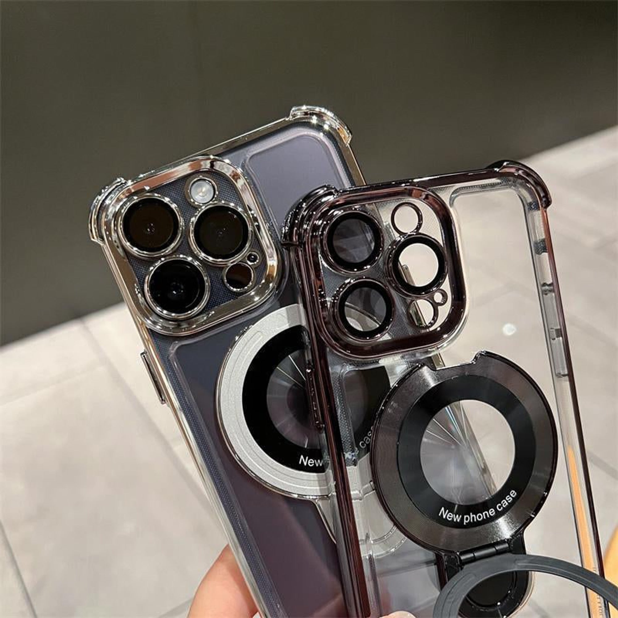 iPhone Case With Magnetic Bracket Anti-Drop Protection For Wireless Charging - Image 8