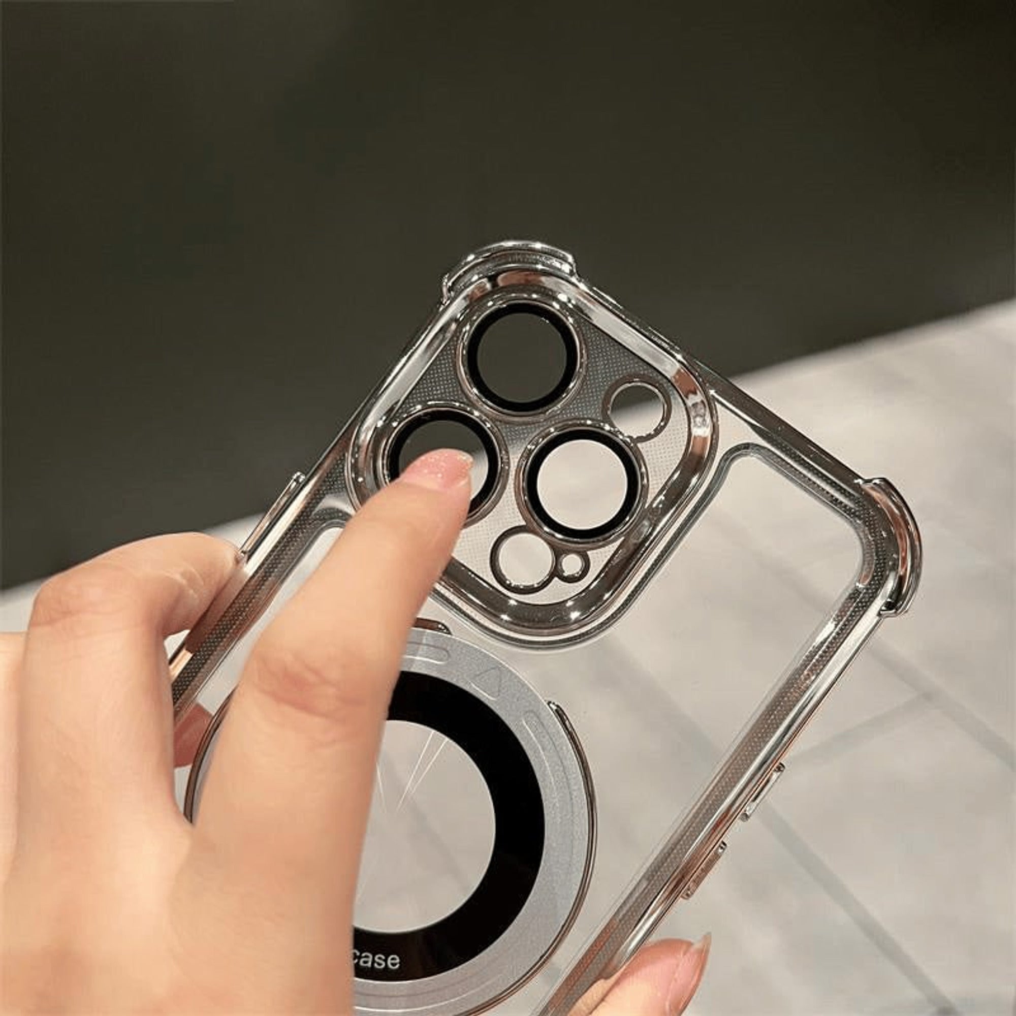 iPhone Case With Magnetic Bracket Anti-Drop Protection For Wireless Charging - Image 5
