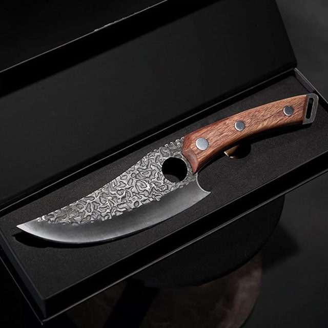 Japanese Chef Knife With Razor-Sharp Steel And Ergonomic Wooden Handle For Precision Cutting Chopping & Boning Tool - Image 1