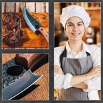 Japanese Chef Knife With Razor-Sharp Steel And Ergonomic Wooden Handle For Precision Cutting Chopping & Boning Tool - Image 9