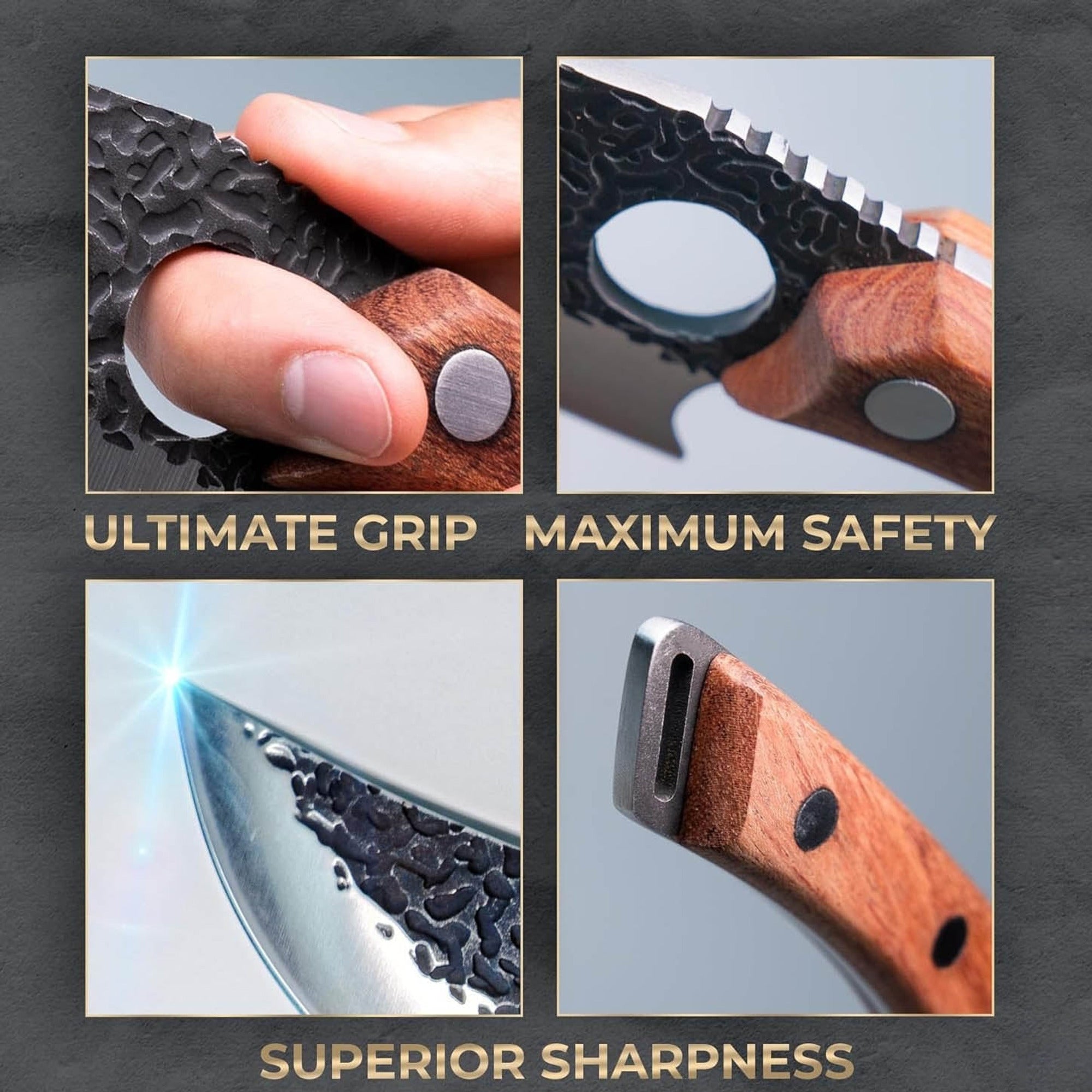 Japanese Chef Knife With Razor-Sharp Steel And Ergonomic Wooden Handle For Precision Cutting Chopping & Boning Tool - Image 8
