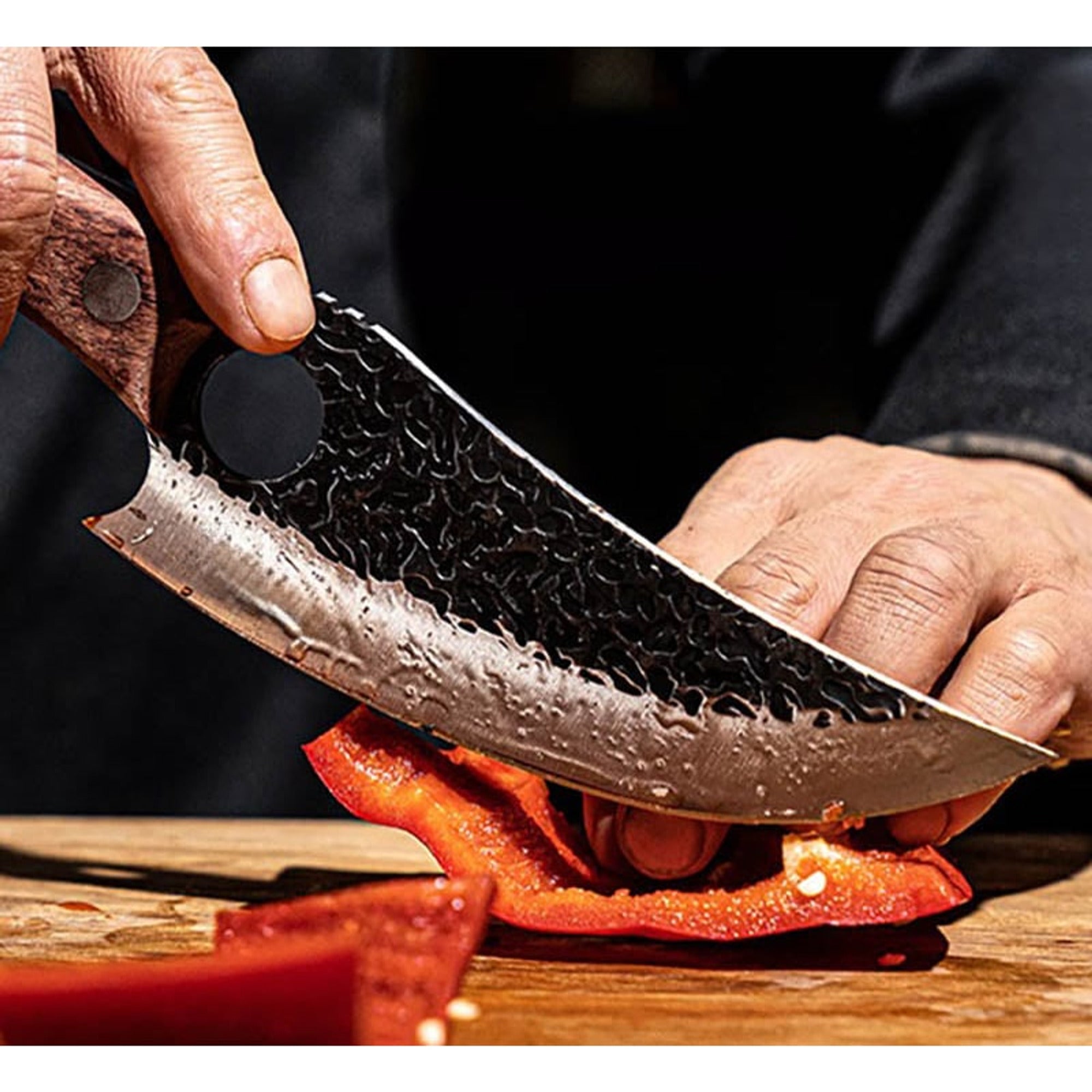 Japanese Chef Knife With Razor-Sharp Steel And Ergonomic Wooden Handle For Precision Cutting Chopping & Boning Tool - Image 6