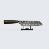 Japanese Damascus 3-Piece Knife Set With Hand-Forged Blades And Wooden Handles - Image 4