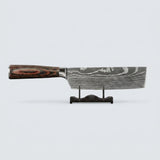 Japanese Damascus 3-Piece Knife Set With Hand-Forged Blades And Wooden Handles - Image 3